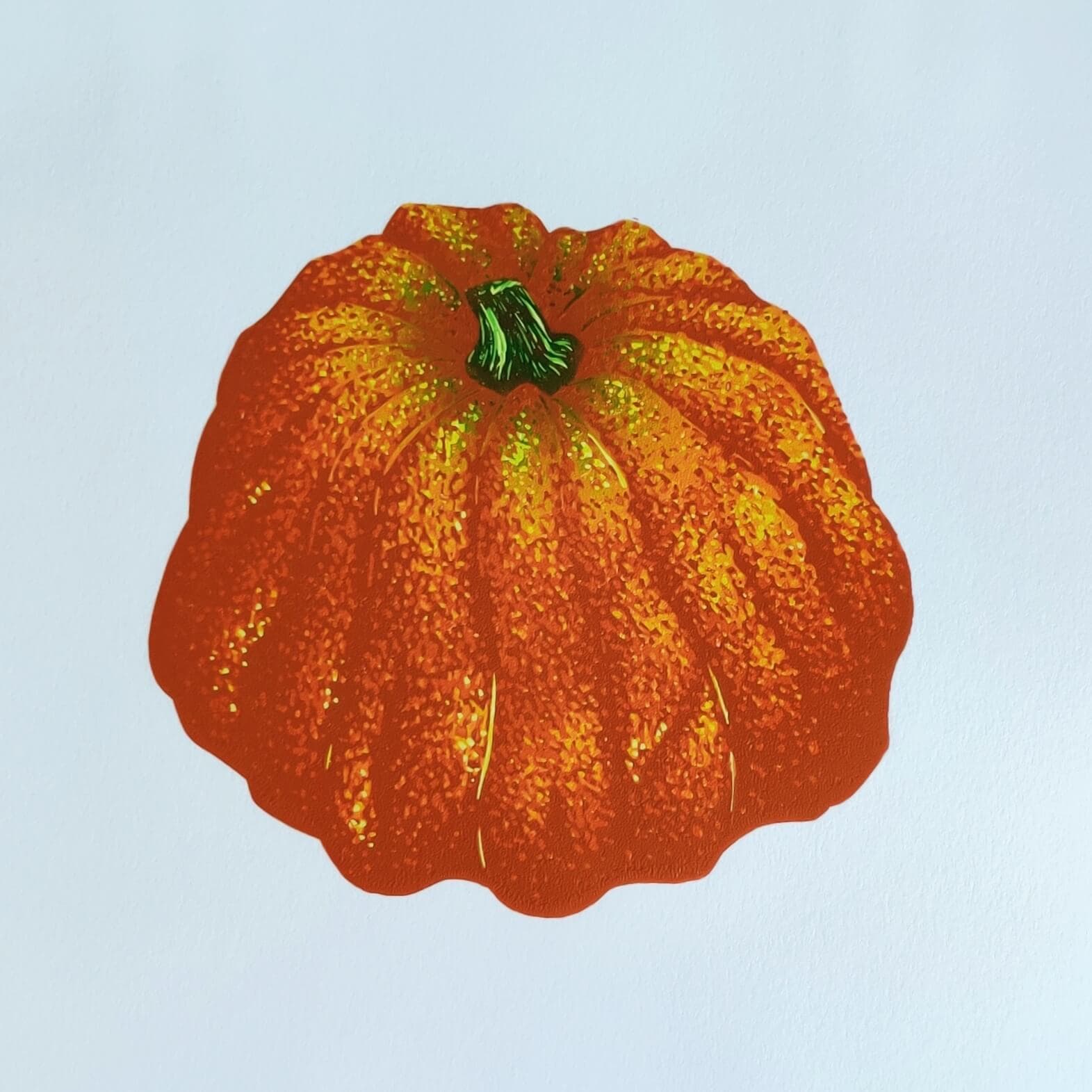 Pumpkin Lino Print